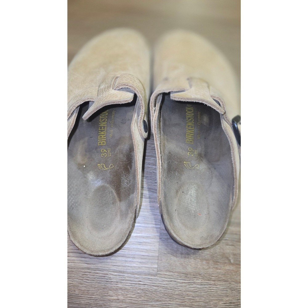 Birkenstock size 39 Suede leather Boston Mules Clogs Slip On - Picture 6 of 9